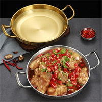 Stainless Steel Saucepan Dry Pots Home Cooking Seafood Rice Pot Paella Pan Picnic Snack Plates Cookware with Handle for Kitchen - Buy online at  Vibe In Cart.