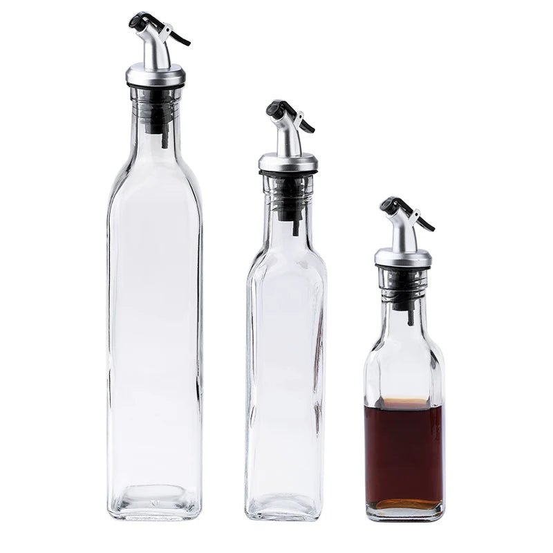 FAIS DU Glass Oil Bottle Olive Oil Dispenser for Kitchen with Silicone Funne Kitchen Seasoning Sauce Vinegar Bottle Kitchen Tool - Buy online at  Vibe In Cart.