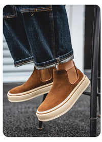 Mens Oxford Boots Stylish High Top Sneakers Casual Sports Shoes British Style - Buy online at  Vibe In Cart.