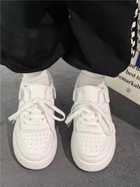 Women's Flat Tennis Sneakers for Spring and Autumn with Rubber Outsole
