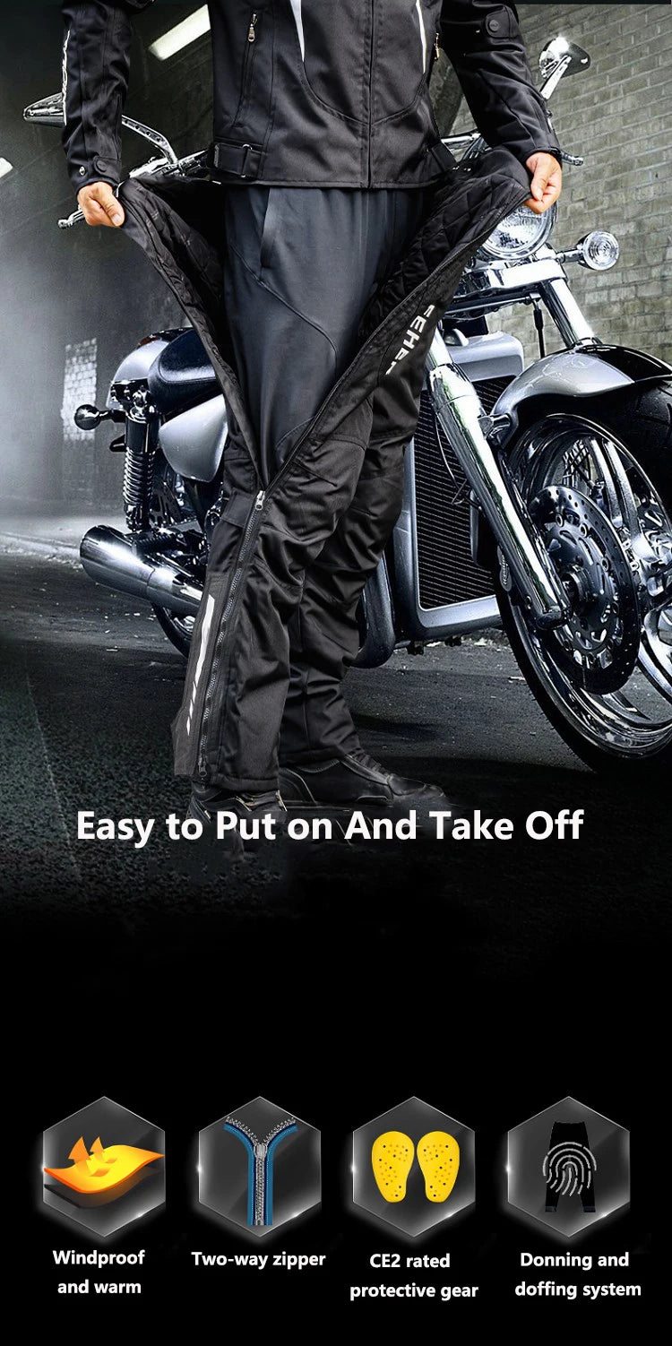 FEHER Winter Motorcycle Pants Quick Release for Men and Women Anti-fall Waterproof Windproof Keep Warm Motorbike Riding Trousers - Buy online at  Vibe In Cart.