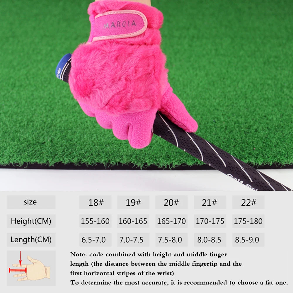 1Pair Fashion Women Winter Warm Gloves Faux Fur Suede Golf Gloves Thick Plus Velvet Anti-slip Female Driving Skiing Gloves - Buy online at  Vibe In Cart.