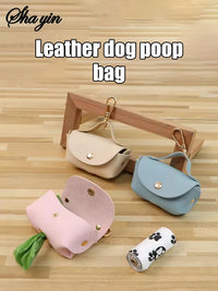 1PC Portable Pet Waste Bag Dispenser With Leather Carrying Case For Outdoor Use. Multi-Color Dog Waste Bag Storage Bag. - Buy online at  Vibe In Cart.