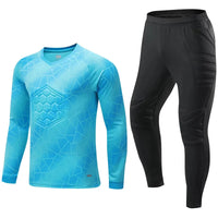 Men Kid 2023 Soccer Goalkeeper Uniform Protective Sponge Long Sleeve Football Training Goalkeeper Top Soccer Jersey Pants Custom - Buy online at  Vibe In Cart.