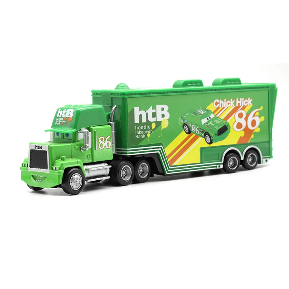 Disney Pixar Cars Toys Lightning McQueen Jackson Diecast Vehicle King Mike Uncle 1:43 Truck Trailer Model Toy Gifts - Buy online at  Vibe In Cart.