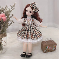 30cm Bjd Doll 12 Moveable Joints 1/6 Girl's Dress 3D Brown Eyes Toy with Clothes Shoes Kids Toys for Girl Children Gift - Buy online at  Vibe In Cart.