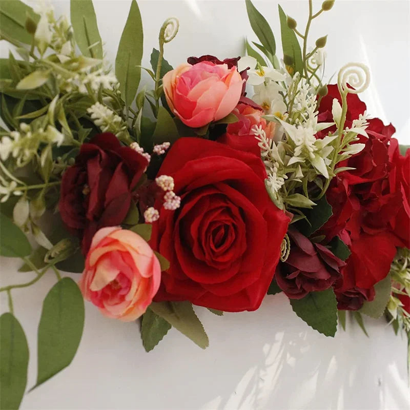 Wedding Arch Flowers Pink Rose Decorative Floral Swags Greenery Arbor Floral Arrangement or Sheer Drapes Wedding Chair Ceremony - Buy online at  Vibe In Cart.