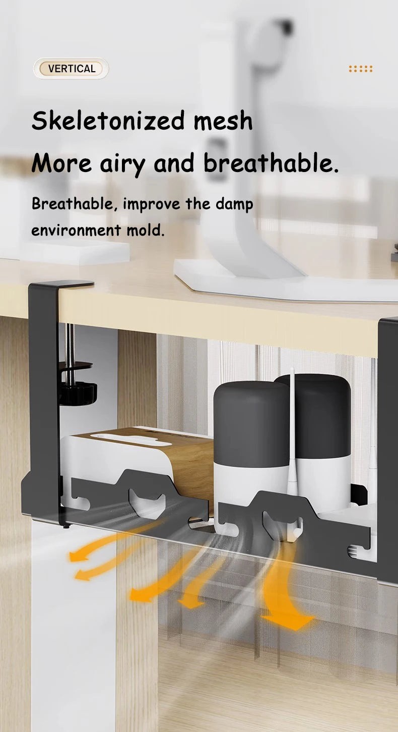 Telescopic Under Desk Metal Cable Management Tray for Home Office