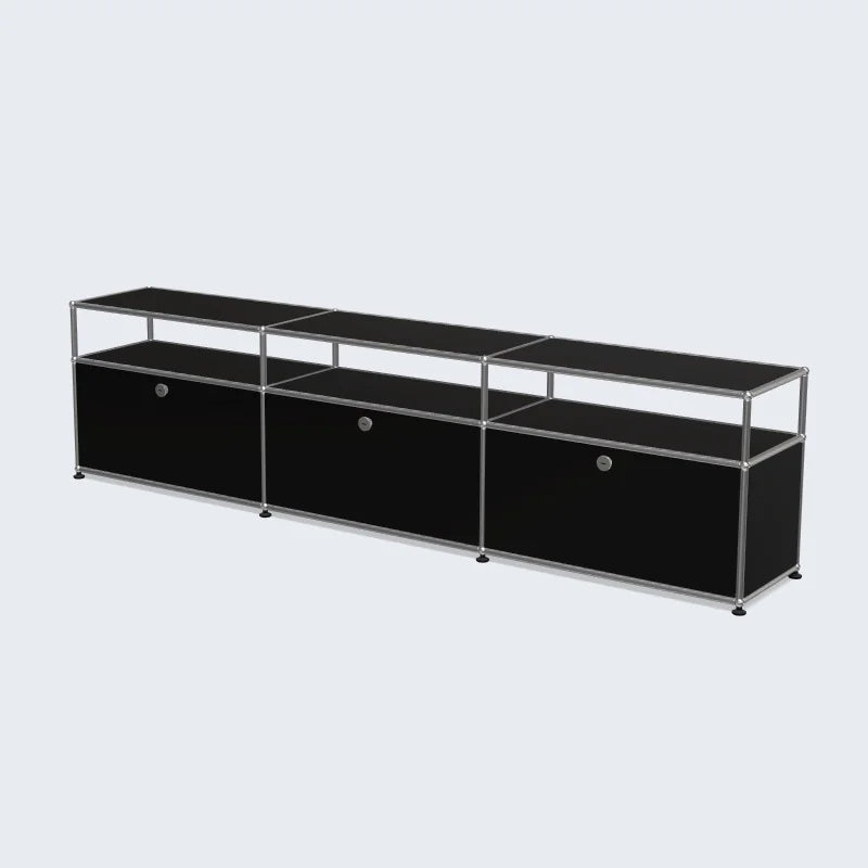 Metal TV Stand Corner Cabinet for Living Room Storage