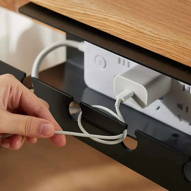Under Desk Plastic Cable Management Tray With Clamp And Cord Holder