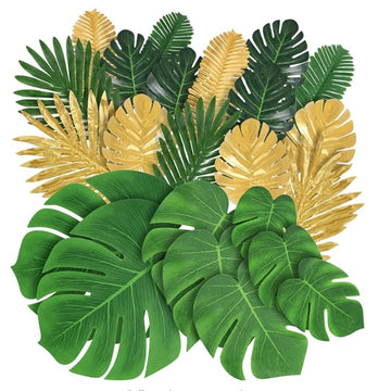 Artificial Tropical Palm Leaves Hawaiian Luau Jungle Safari Animal Theme Party Supplies Birthday Wedding Baby Shower Decoration - Buy online at  Vibe In Cart.