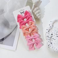 Polyester Ribbon Bowknot Barrettes Set for Girls, 6 or 10 Pieces