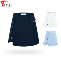 Ttygj New Women's Golf Skirt Summer Sports Pleated Skirt A-lined Split Women's Golf Sportswear Tennis Skorts with Inner Shorts