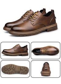 52/2000  CLOHOO handmade men's shoes business casual leather shoes breathable soft sole comfortable classic lace-up men's shoes - Buy online at  Vibe In Cart.