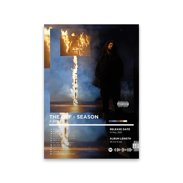 Rapper Album Cover Retro Poster Music Canvas Wall Art Print Mural Home Decor Music Lover Gift - Buy online at  Vibe In Cart.