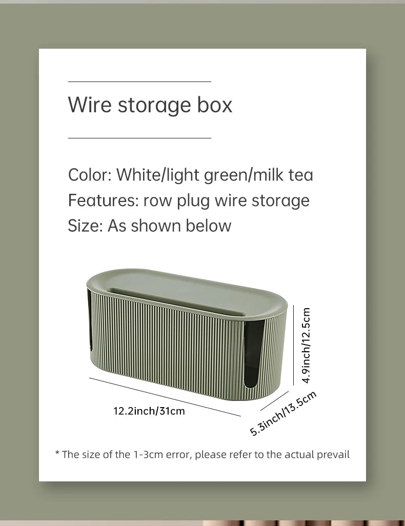 Rectangle Wire and Cable Storage Organizer Box for Earphone and Electric Wires