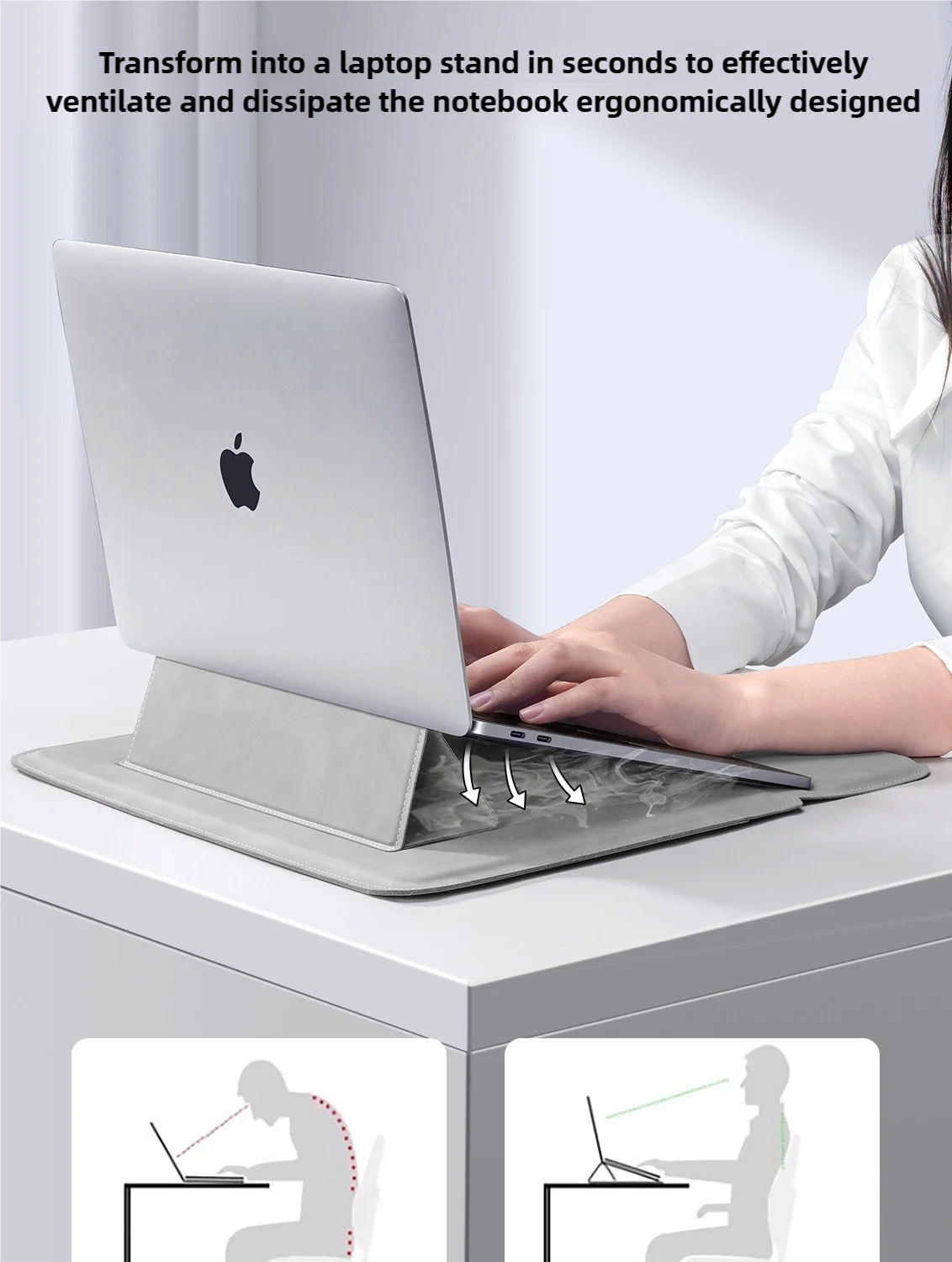 PU Laptop Sleeve Case for 13, 14, 15, and 15.6 Inch Laptops