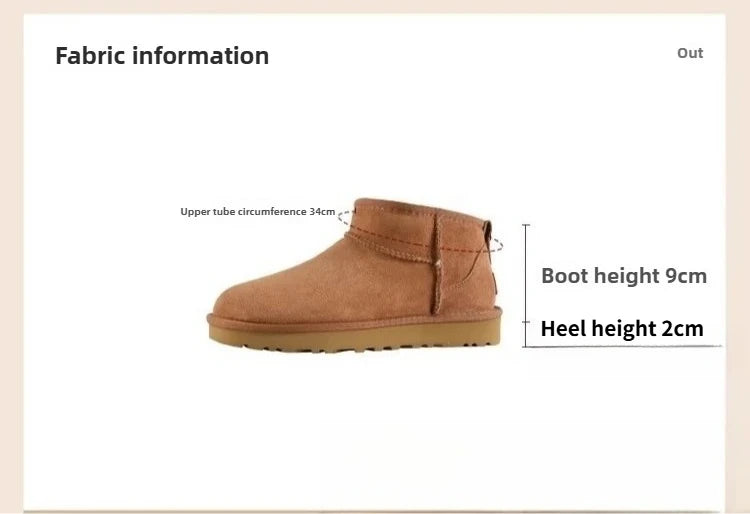 2025 Winter Warm Boots - Women's Snow Boots, Men's Short Boots, Sheepskin and Wool Cut, Low Warm Leather Shoes - Buy online at  Vibe In Cart.