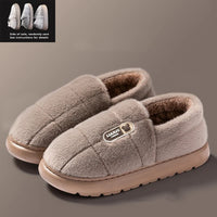 Men's slippers Winter Solid Color Wrap Heels Plush Slippers Non-slip Warm Women Men Home Casual Cotton Shoes Big Size 50 51 - Buy online at  Vibe In Cart.