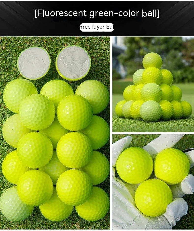 Multi-Color Two-Piece Distance Practice Golf Balls, 5 Pack