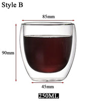 5 Sizes Double Wall Insulated Glass Cup Clear Espresso Coffee Mugs Handmade Beer Mug Tea Milk glass Whiskey Glass Cups Drinkware - Buy online at  Vibe In Cart.