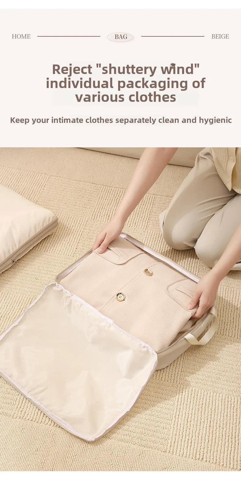 Travel Compression Packing Cubes 4-Piece Set Waterproof