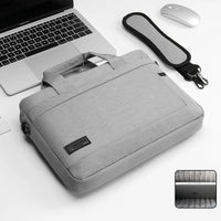 Unisex Zipper Canvas Laptop Briefcase for 13.3-17 Inch Laptops