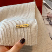 Women's Winter Thick Cotton Blends Scarf for Outdoor Use