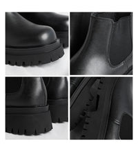 Men's Mid-Calf Chelsea Boots with Slip-On Closure and Medium Heel