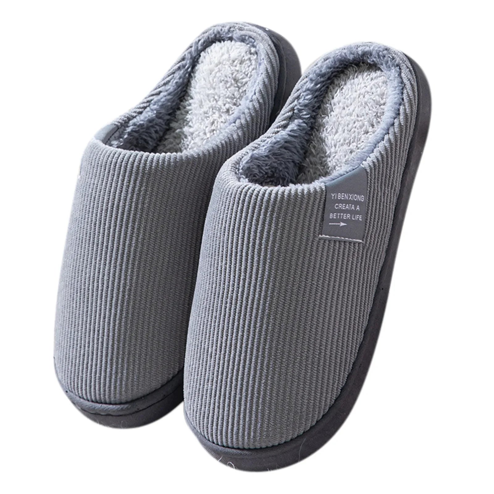 NEW Women's Men's Casual Thick Soft Bottom Home Slippers Household Plush Slippers Anti-slip Thermal Slippers Indoor Winter Flats - Buy online at  Vibe In Cart.