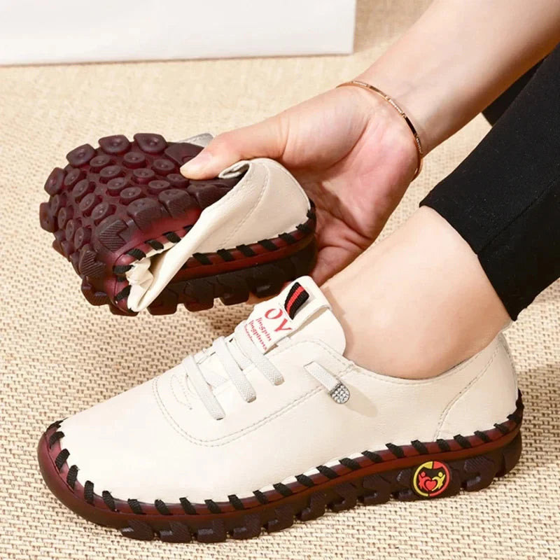 Sneakers for Women Leather Casual Vulcanized Female Shoe Soft Comfortable Flat Loafers Shoes Slip on Shoes Zapatillas De Mujer - Buy online at  Vibe In Cart.