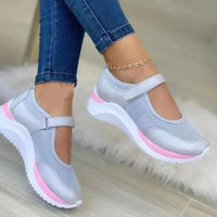 Zapatos De Suela White De Punto De Cabeza Redonda Para Mujer, Zapatillas Informales De Rejilla, Talla Grande 36-43 Women Shoes - Buy online at  Vibe In Cart.