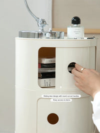 Round bedside table nordic plastic Bedside cabinet for bedroom small side end table nightstand Storage locker - Buy online at  Vibe In Cart.