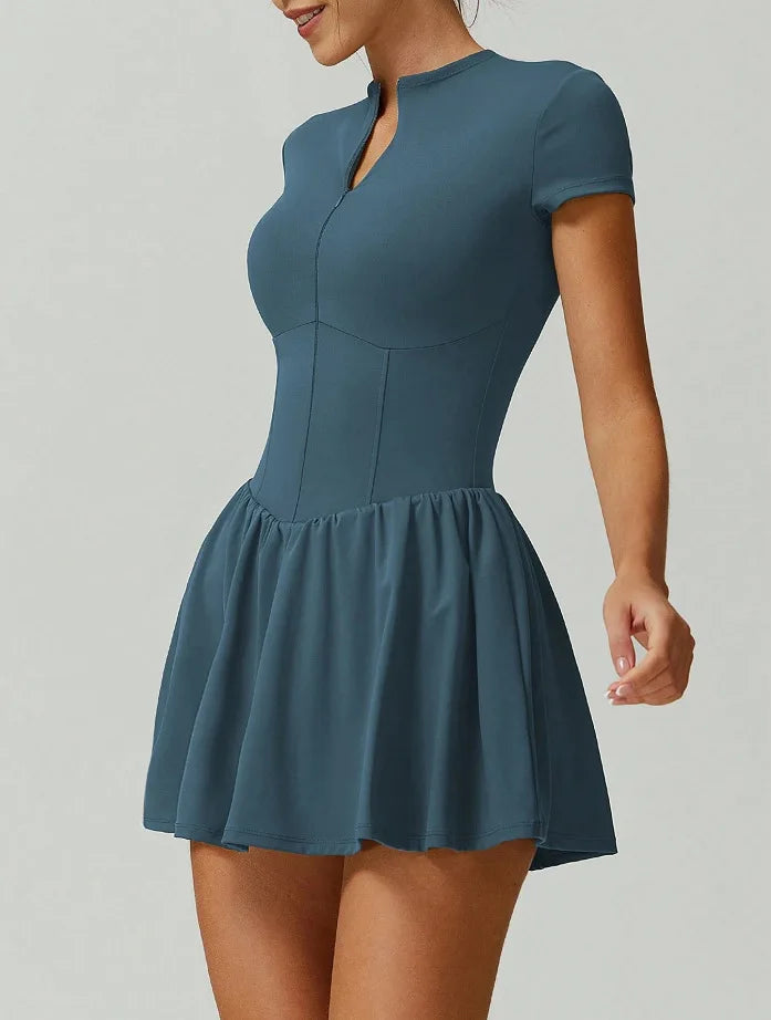 Tennis Dress With Shorts Tennis Wear Workout Gym Outfit Sport Golf Dress Women Casual Slim Fit Stretchy Badminton Clothing - Buy online at  Vibe In Cart.