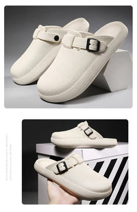 Men's EVA Waterproof Non-Slip Slippers with Low Heel