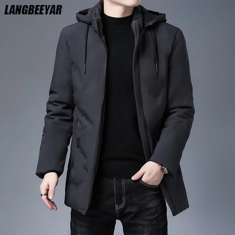 Top Grade Designer New Brand Men Parka Jacket Thick Casual Fashion Windbreaker Hooded Quilted Bubble Coats Long Mens Clothes - Buy online at  Vibe In Cart.