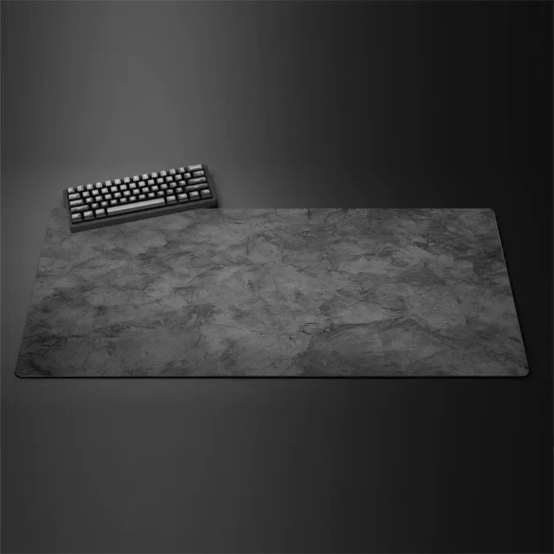 XXL Gray Rubber Mouse Pad With Stitched Edges For Gaming