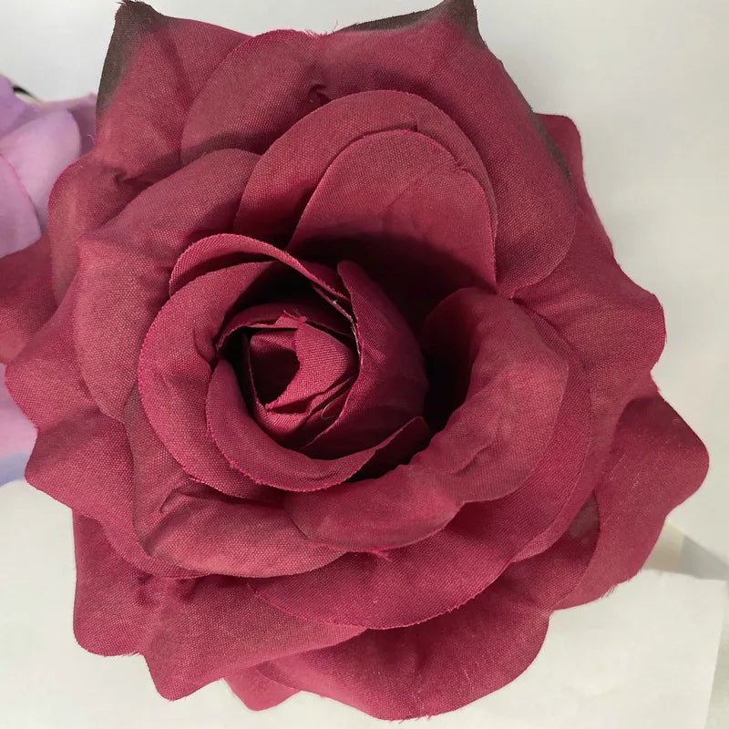 11cm Cotton Artificial Rose Flower Head Decoration