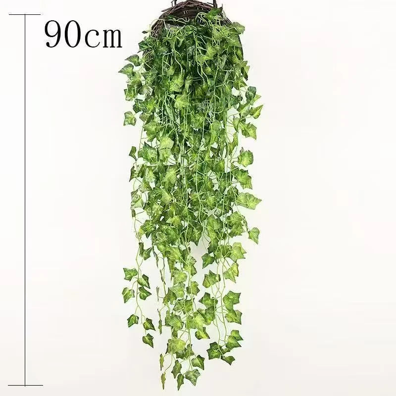 2.1M Green Ivy Leaf Hanging Vine Artificial Garland Silk Wall Plant Home Garden Decoration Wedding Party DIY Fake Wreath Leaves - Buy online at  Vibe In Cart.