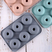 6 Holes Silicone Donut Mold Bagel Pan Non-stick Baking Heat Resistance DIY Mould Doughnut Maker Pan Baking Tool for Oven Bakewar - Buy online at  Vibe In Cart.