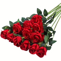 12pcs Realistic Artificial Rose Bouquet for Weddings, Birthdays, and More  for Floral Arrangements and Home Decor - Buy online at  Vibe In Cart.