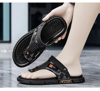 Men's high-quality beach shoes summer outdoor casual flip-flops sandals soft-sole non-slip comfort fashion dual-purpose slippers - Buy online at  Vibe In Cart.