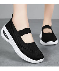 Women's Platform Casual Flats Slip-On Mesh Breathable Walking Shoes