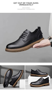 52/2000  CLOHOO handmade men's shoes business casual leather shoes breathable soft sole comfortable classic lace-up men's shoes - Buy online at  Vibe In Cart.