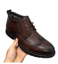 New Men's Short Boots - Genuine Leather Business Shoes with Wool Lining Fashionable and Versatile High-Top Buckle-Up Men's Shoes - Buy online at  Vibe In Cart.
