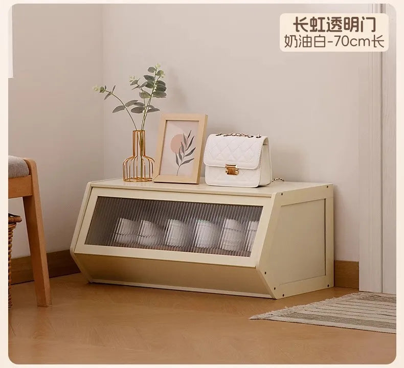 Multi-Layer Shoe Cabinet with Door for Dust-Proof Storage