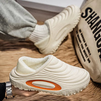 New Fashion Cotton Men's Slippers Winter Warm Plush Men Slippers Waterproof Men Garden Shoes Indoor Outdoor Men's Warm Shoes - Buy online at  Vibe In Cart.