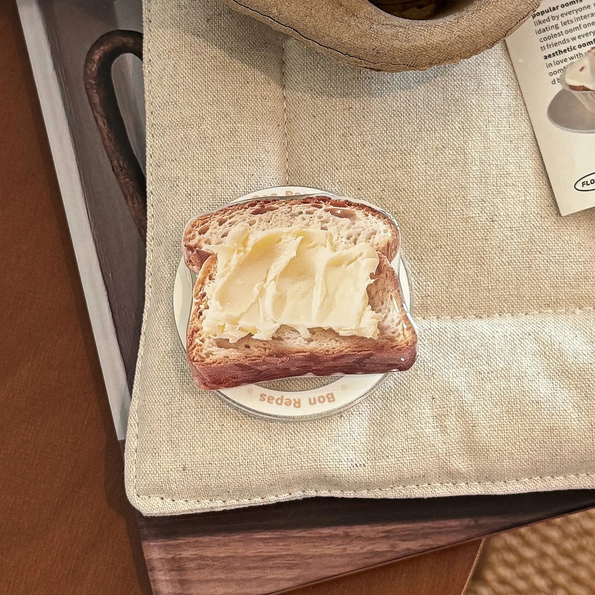 Foldable Magnetic Phone Holder with Cartoon Food Theme