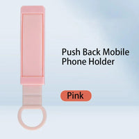 Universal Desk Holder for Mobile Phones with Finger Grip and Stand