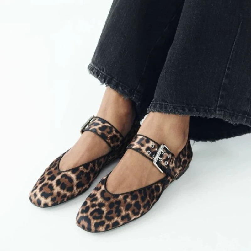 Summer Autumn New Shoes Women Flats Shallow Mouth Autumn Pointed Ballerinas Fall Leopard Retro Dress Shoes Zapatos De Mujer - Buy online at  Vibe In Cart.
